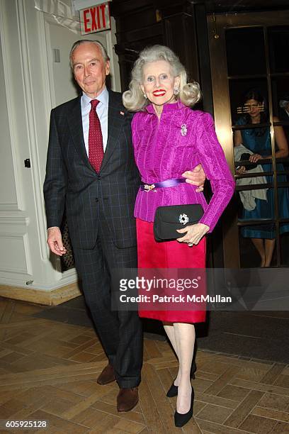 Samuel Peabody and Judy Peabody attend Bergdorf Goodman hosts a Celebration for Oscar de la Renta's 35th Anniversary at Bergdorf Goodman on April 26,...