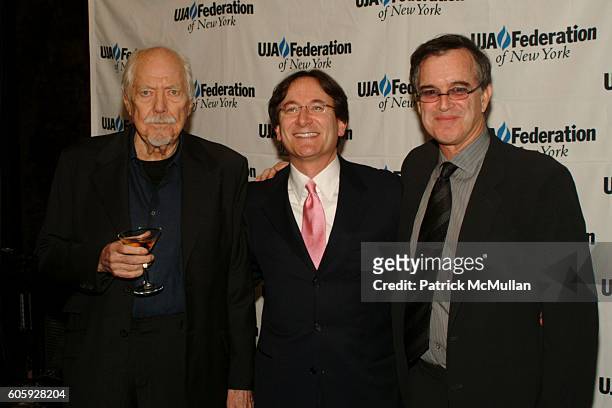 Robert Altman, Larry Aidem and Garry Trudeau attend UJA-Federation of New York Honors Larry Aidem at The Supper Club on April 26, 2006 in New York...