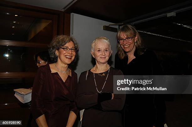 Elizabeth Scharlatt, Barbara Barrie and Sarah Crichton attend The JUILLIARD Centennial Gala -Live at Lincoln Center at The Juilliard School on April...