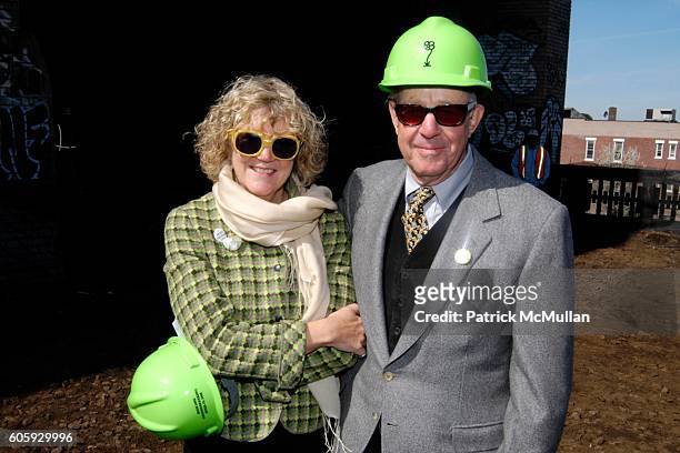 Wendy Keys and Donald Pels attend Groundbreaking Ceremony for New Park on the High Line at High Line Rail Viaduct on April 10, 2006 in New York City.