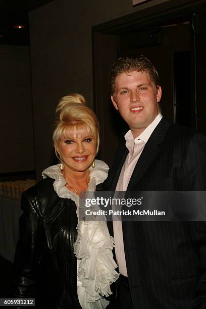 Ivana Trump and Eric Trump attend Screening for the Premier of IVANA YOUNG MAN at Tribeca Grand Hotel on April 29, 2006 in New York City.