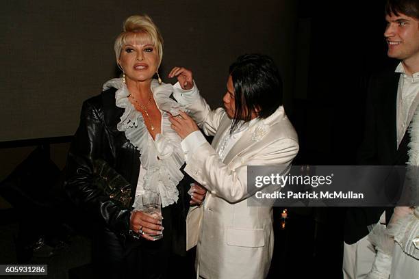 Ivana Trump, Zang Toi and Jesper Lannung attend Screening for the Premier of IVANA YOUNG MAN at Tribeca Grand Hotel on April 29, 2006 in New York...