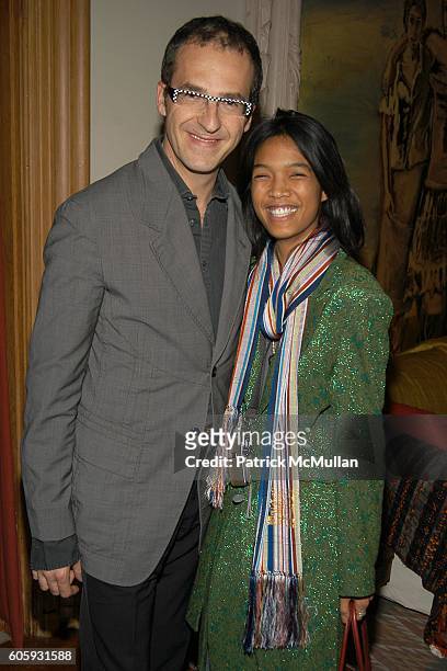 Emmanuel De Brantes and Domoina Ranoro attend MARNI Dinner for Consuelo Castiglioni at The Home of Jacqueline Schnabel on April 29, 2006 in New York...