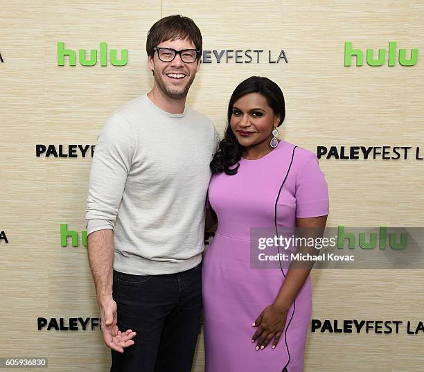 Actors Ike Barinholtz and Mindy Kaling arrive at The Paley Center for Media's 10th Annual PaleyFest Fall TV Previews honoring Hulu's The Mindy...
