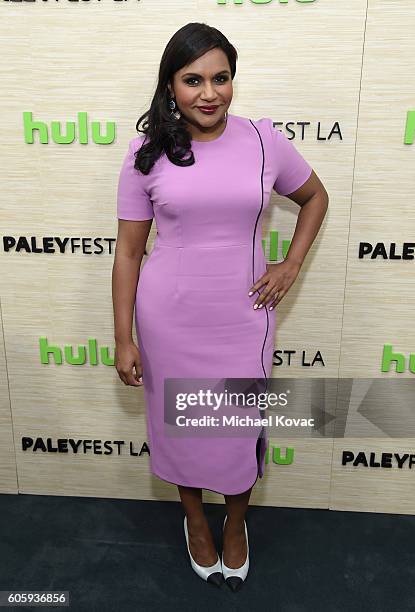 Actress Mindy Kaling arrives at The Paley Center for Media's 10th Annual PaleyFest Fall TV Previews honoring Hulu's The Mindy Project at the Paley...