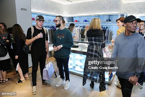 Guests attend the opening of KITH presented by Ronnie Fieg & New York Magazine's Diana Tsui at Goodman's Men's Store at Bergdorf Goodman Men's Store...