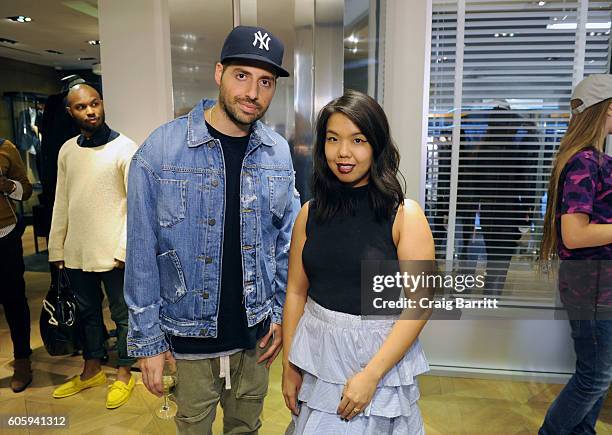 Ronnie Fieg and Diana Tsui attend the opening of KITH presented by Ronnie Fieg & New York Magazine's Diana Tsui at Goodman's Men's Store at Bergdorf...