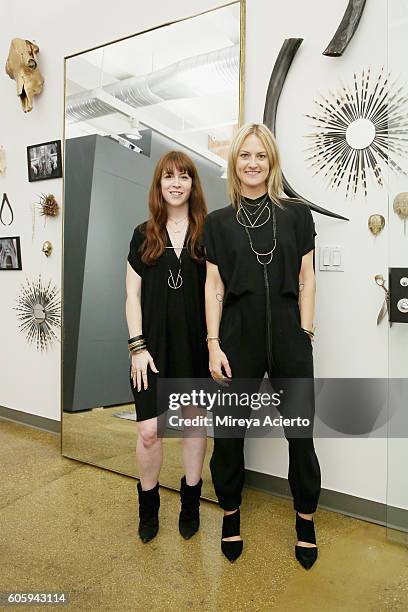 Fashion designers, Katie Guzman and Michael Miller attend CFDA {Fashion Incubator} Market Day presentation during New York Fashion Week September...