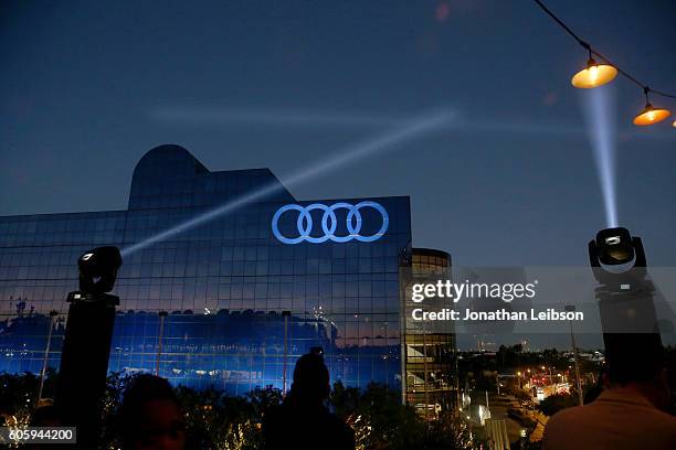 The Audi logo is seen during the Audi Celebrates The 68th Emmys at Catch LA on September 15, 2016 in West Hollywood, California.
