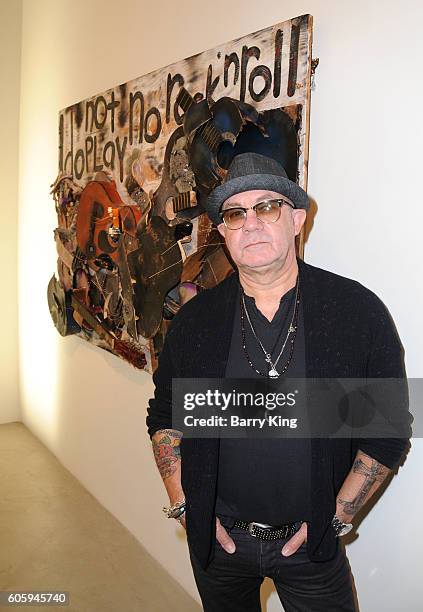 Songwriter/artist Bernie Taupin attends 'Bernie Taupin's 8' exhibit at KM Fine Arts LA Studio on September 15, 2016 in Los Angeles, California.