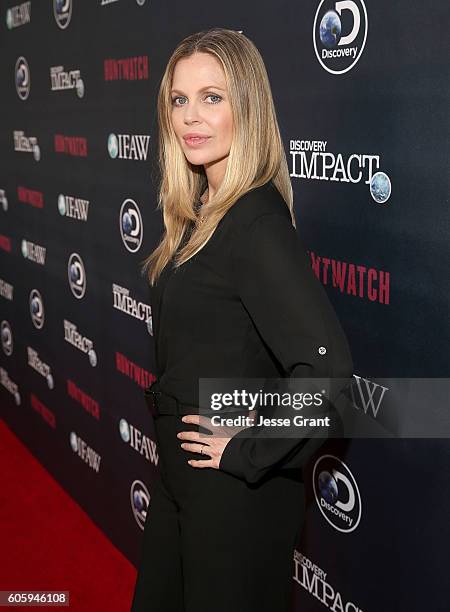 Actress Kristin Bauer van Straten attends the screening of Discovery Impact's "Huntwatch" at NeueHouse Hollywood on September 15, 2016 in Los...