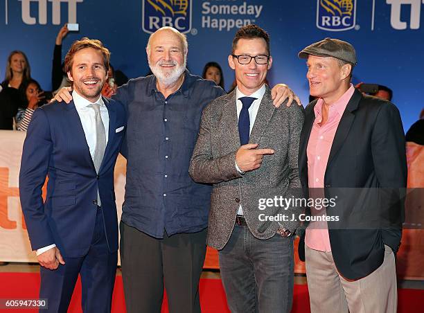 Actor Michael Stahl-David, director Rob Reiner, actor Jeffrey Donovan and actor Woody Harrelson attend the 2016 Toronto International Film Festival...