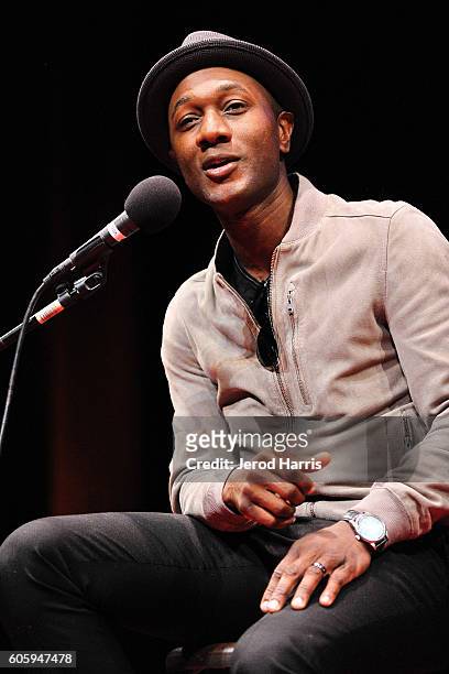 Aloe Blacc performs at TEDxHollywood 2016 Conference at Freud Playhouse, UCLA on September 15, 2016 in Westwood, California.