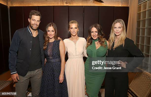 Actors Geoff Stults, Minka Kelly, Heather Morris, Joely Fisher and Kristin Bauer van Straten attend the screening pre-reception of Discovery Impact's...