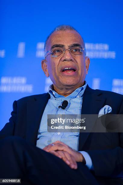 Menon, founder and chairman of Sobha Group, speaks at the Milken Institute Asia Summit in Singapore, on Friday, Sept. 16, 2016. Chief executive...