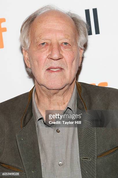 Director Werner Herzog attends the premiere of "Salt and Fire" during the 2016 Toronto International Film Festival at Winter Garden Theatre on...