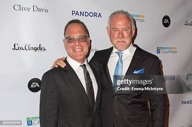 Electronic Arts President of Music Steve Schnur and composer John Debney attend Songs Of Hope at a private residence on September 15, 2016 in...