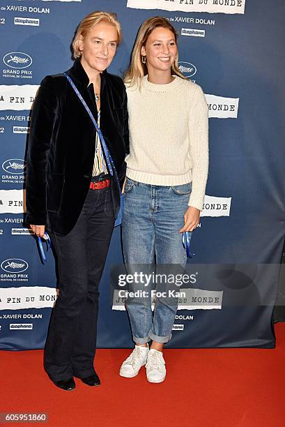 Fashion designer Vanessa Bruno and her daughter Lune attend "Juste La Fin Du Monde" Paris Premiere At MK2 Bibliotheque on September 15, 2016 in...