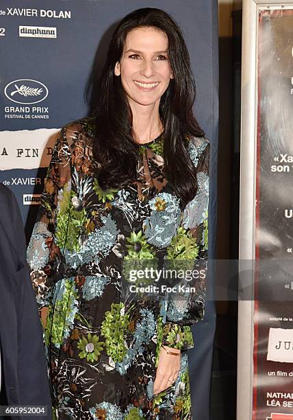 Marie Drucker attends "Juste La Fin Du Monde" Paris Premiere At MK2 Bibliotheque on September 15, 2016 in Paris, France.