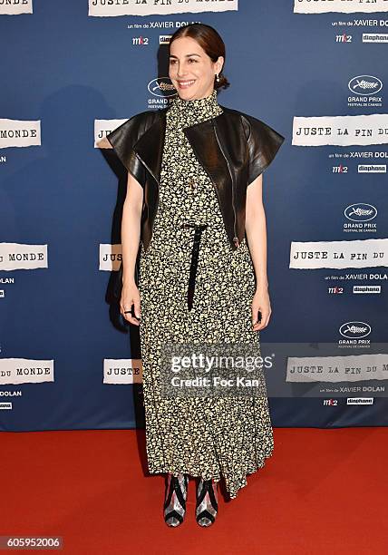 Amira Casar attends "Juste La Fin Du Monde" Paris Premiere At MK2 Bibliotheque on September 15, 2016 in Paris, France.