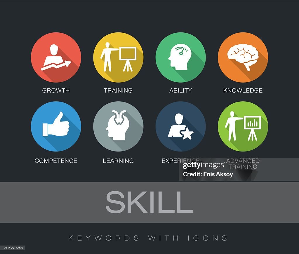 Skill keywords with icons