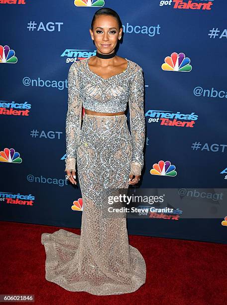 Mel B arrives at the "America's Got Talent" Season 11 Finale Live Show at Dolby Theatre on September 14, 2016 in Hollywood, California.