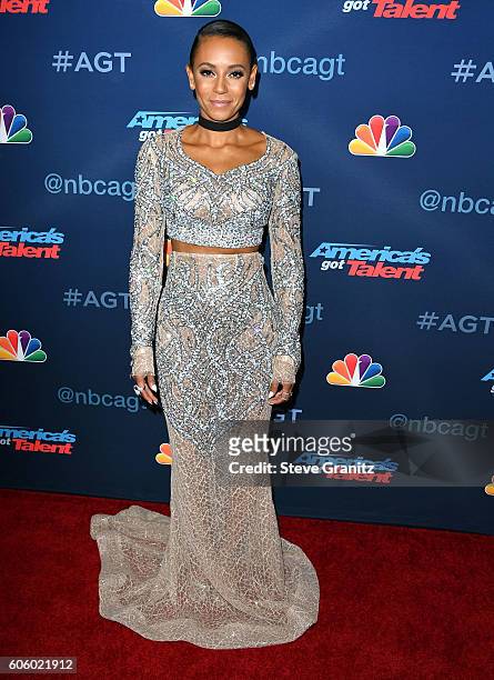 Mel B arrives at the "America's Got Talent" Season 11 Finale Live Show at Dolby Theatre on September 14, 2016 in Hollywood, California.