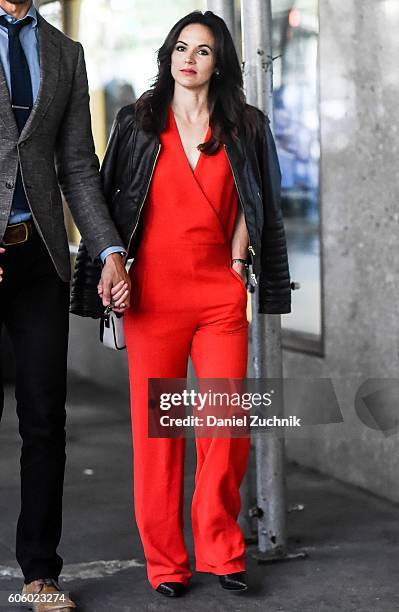 Guests are seen outside the Marc Jacobs show during New York Fashion Week Spring 2017 on September 15, 2016 in New York City.