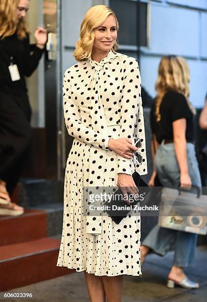 Niki Taylor is seen outside the Marc Jacobs show during New York Fashion Week Spring 2017 on September 15, 2016 in New York City.