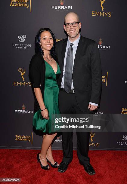 Producer Dan Murrell and guest attend Television Academy's event celebrating Emmy-nominated producers for the 68th Emmy Awards at Montage Beverly...