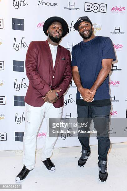 Bob Metelus and Earl Little attend Haitian photographer Bob Metelus unveils newest collection, Haiti: A Collective Cry from a Forgotten Paradise on...