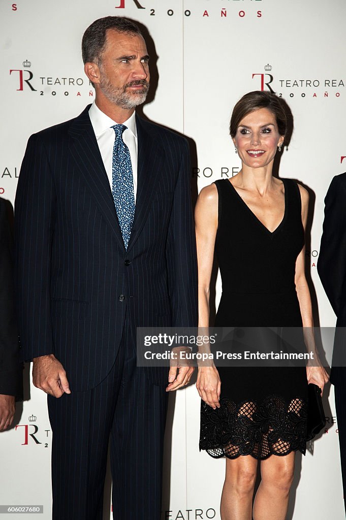Spanish Royals Attend Royal Theatre New Season Inauguration in Madrid