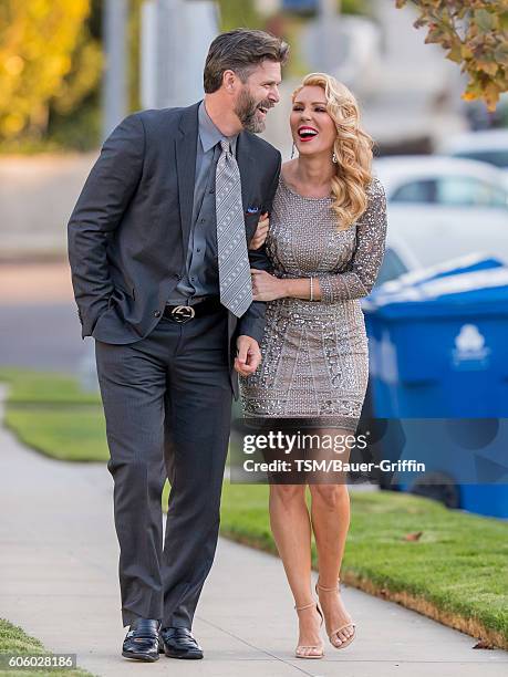 Gretchen Rossi and Slade Smiley are seen on September 15, 2016 in Los Angeles, California.