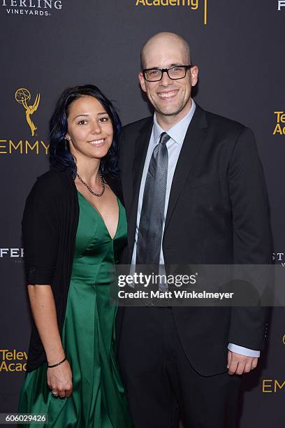Mara Knopic and Dan Murrell attend the Television Academy hosts reception for Emmy-Nominated producers at Montage Beverly Hills on September 15, 2016...