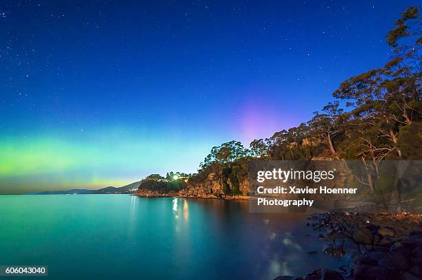 boronia's magical light show - 2nd shot of the evening - aurora stock pictures, royalty-free photos & images