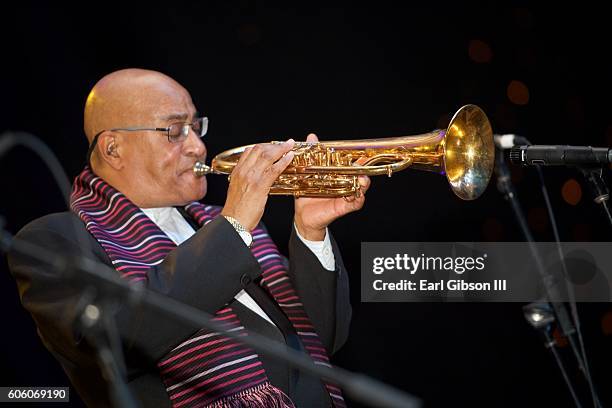 Jazz trumpeter Jimmy Owens performs at the 21st Anniversary Celebration Jazz Concert at Walter E. Washington Convention Center on September 15, 2016...