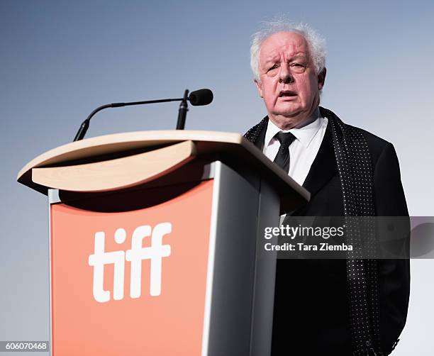 Director Jim Sheridan attends the premiere for "The Secret Scripture" at the 2016 Toronto International Film Festival at Roy Thomson Hall on...