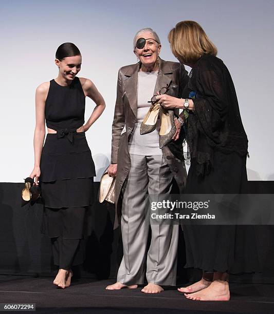 Actress Rooney Mara and actress Vanessa Redgrave attend the premiere for "The Secret Scripture" during the 2016 Toronto International Film Festival...