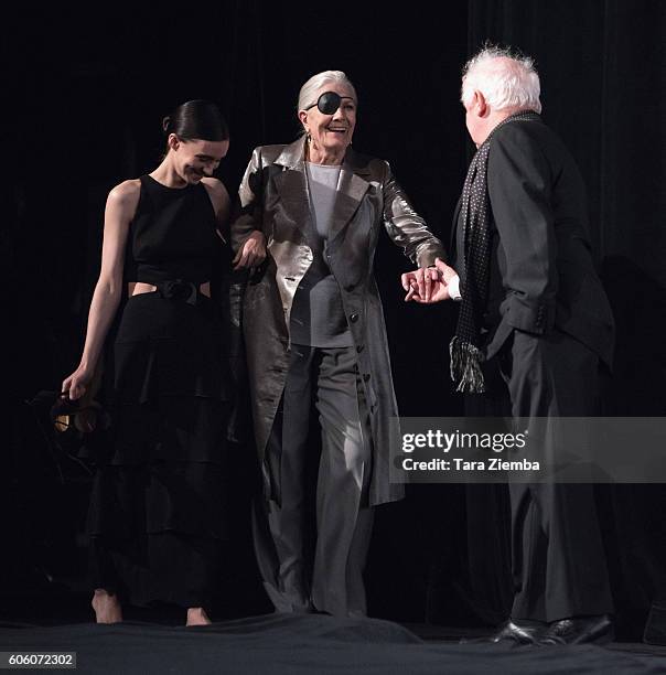 Actress Rooney Mara, actress Vanessa Redgrave and actor JIm Sheridan attend the premiere for "The Secret Scripture" during the 2016 Toronto...
