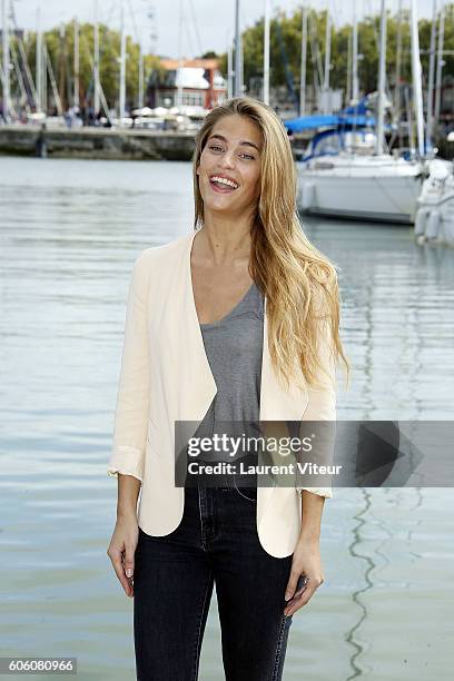 Actress Solene Hebert attends the 'Emma' Photocall during the 18th Festival of TV Fiction on September 16, 2016 in La Rochelle, France.