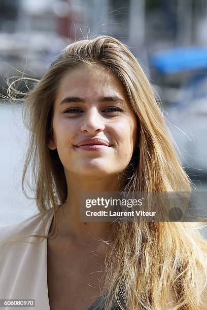 Actress Solene Hebert attends the 'Emma' Photocall during the 18th Festival of TV Fiction on September 16, 2016 in La Rochelle, France.