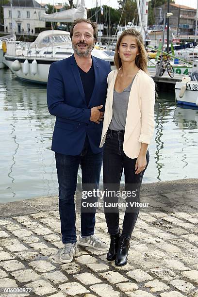 Actor Patrick Ridremont and Actress Solene Hebert attend the 'Emma' Photocall during the 18th Festival of TV Fiction on September 16, 2016 in La...