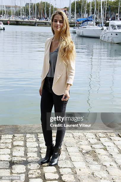 Actress Solene Hebert attends the 'Emma' Photocall during the 18th Festival of TV Fiction on September 16, 2016 in La Rochelle, France.