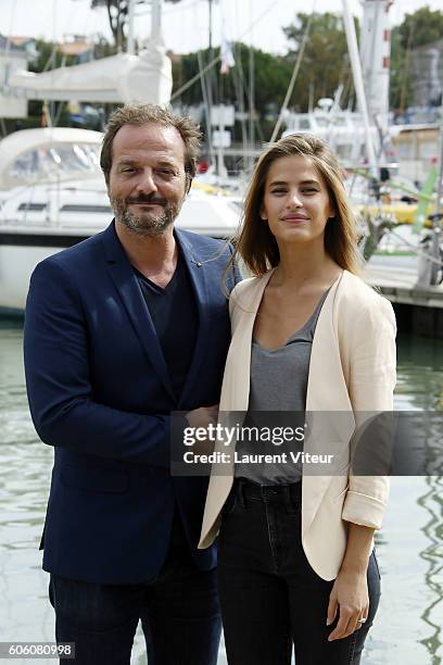 Actor Patrick Ridremont and Actress Solene Hebert attends the 'Emma' Photocall during the 18th Festival of TV Fiction on September 16, 2016 in La...