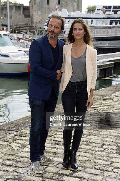 Actor Patrick Ridremont and Actress Solene Hebert attend the 'Emma' Photocall during the 18th Festival of TV Fiction on September 16, 2016 in La...