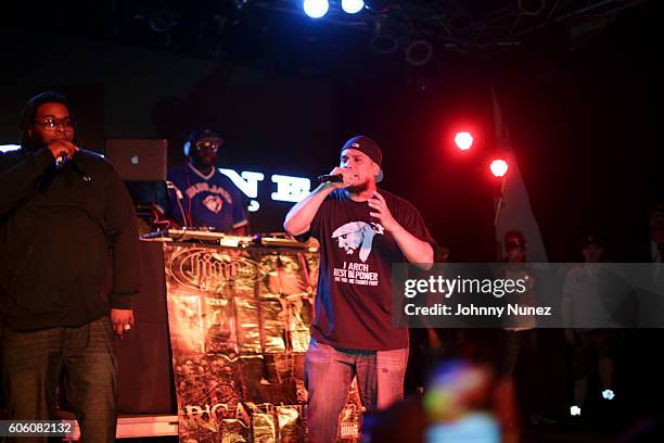 Poison Pen and Immortal Technique perform at Highline Ballroom on September 15, 2016 in New York City.