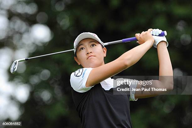 Kelly TAN of Malaysia during the day one of Women Evian Masters 2016 on September 15, 2016 in Evian-les-Bains, France.