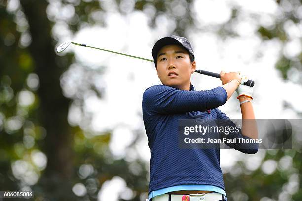 Ilhee LEE of Republic of Korea during the day one of Women Evian Masters 2016 on September 15, 2016 in Evian-les-Bains, France.