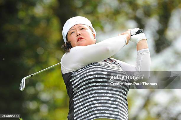 Christina KIM of USA during the day one of Women Evian Masters 2016 on September 15, 2016 in Evian-les-Bains, France.