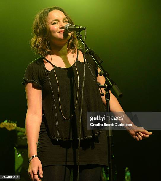 Singer Norah Jones performs onstage during Petty Fest 2016 at The Fonda Theatre on September 13, 2016 in Los Angeles, California.